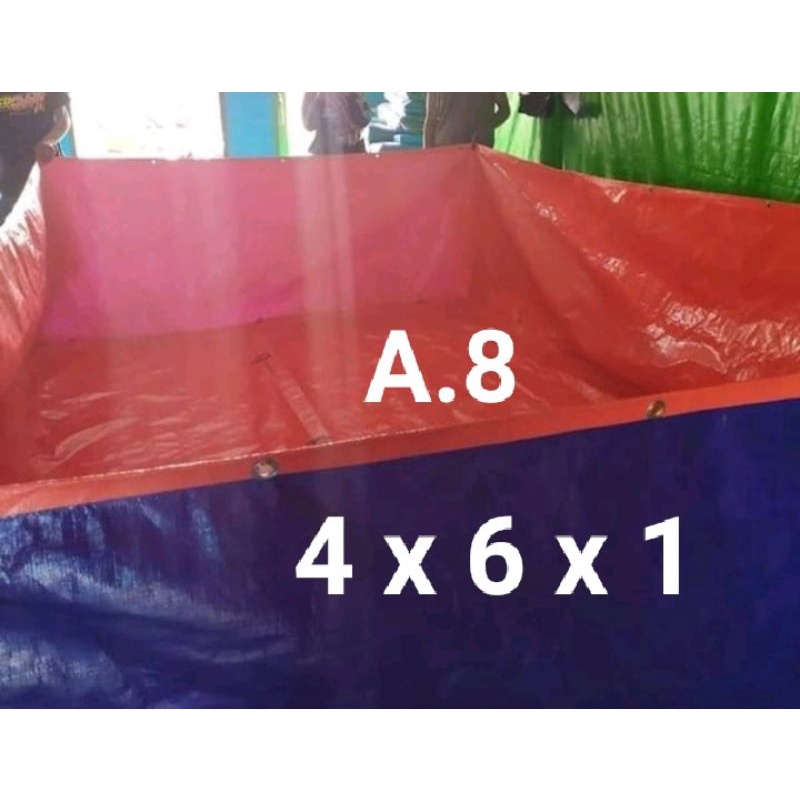 kolam terpal ukuran 4x6x1 tipe a8