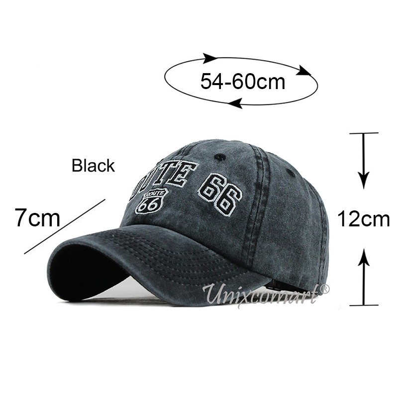 Topi Baseball ROUTE 66 Hat Cap Casual Sport Distro Vintage Topi Pria Wanita Dewasa