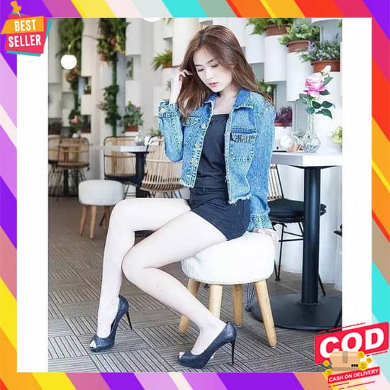 Jaket Jeans Wanita 2021 Cewek Kekinian Jacket Jins Dewasa Terbaru Jens Victoria Jaket Jeans Wanita P