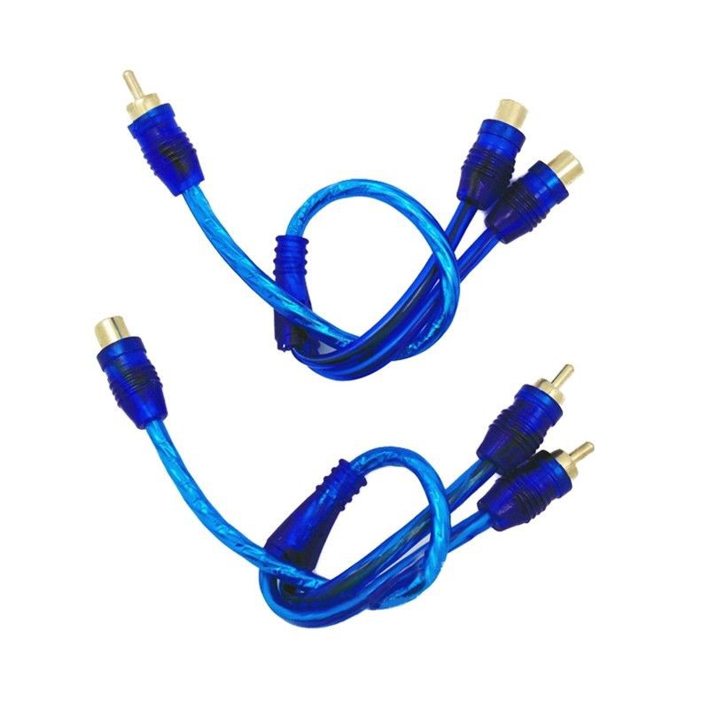 Kabel Adapter Splitter RCA Phono 1 Male Ke 2 Female untuk Mobil