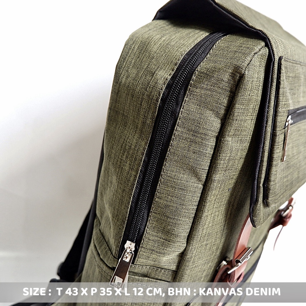 [LOKAL COD GAN] [BERKUALITAS] TAS Ransel Laptop Simpel Stylish BackPack MultiFungsi kantong depan