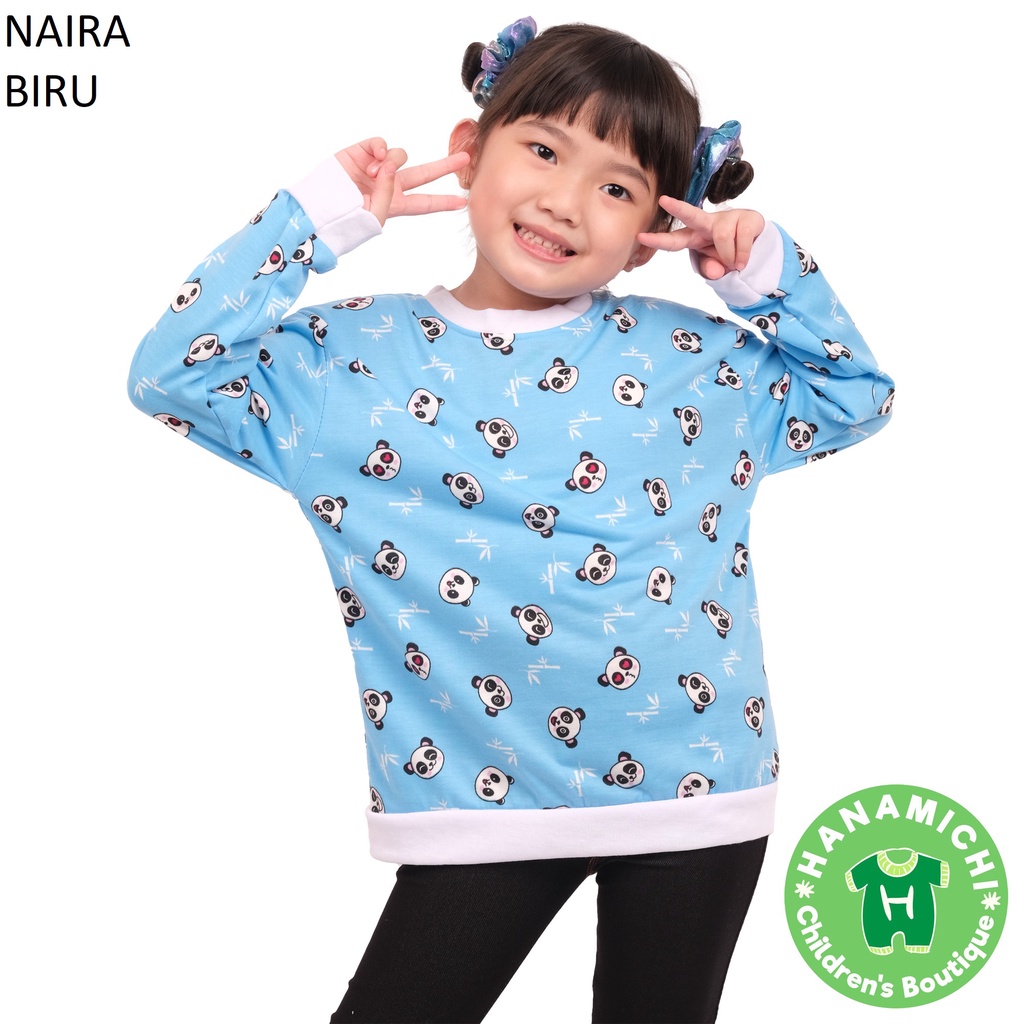 Hanamichi NAIRA Sweater Anak Lengan Panjang Motif Print