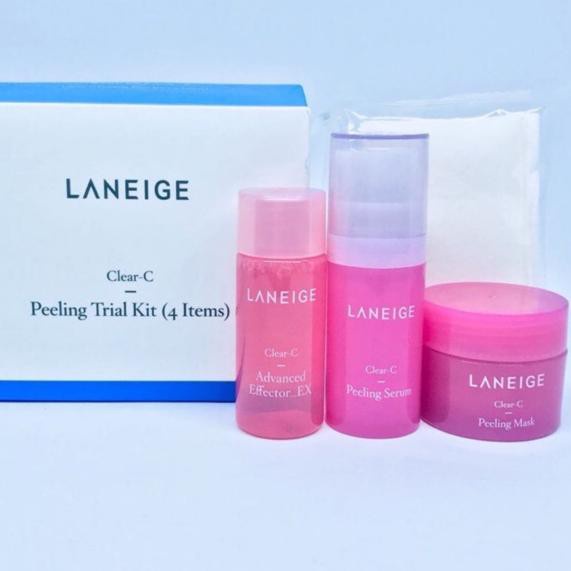 [BPOM] laneige clear c peeling trial kit (4 items) / effector + serum + mask + cotton