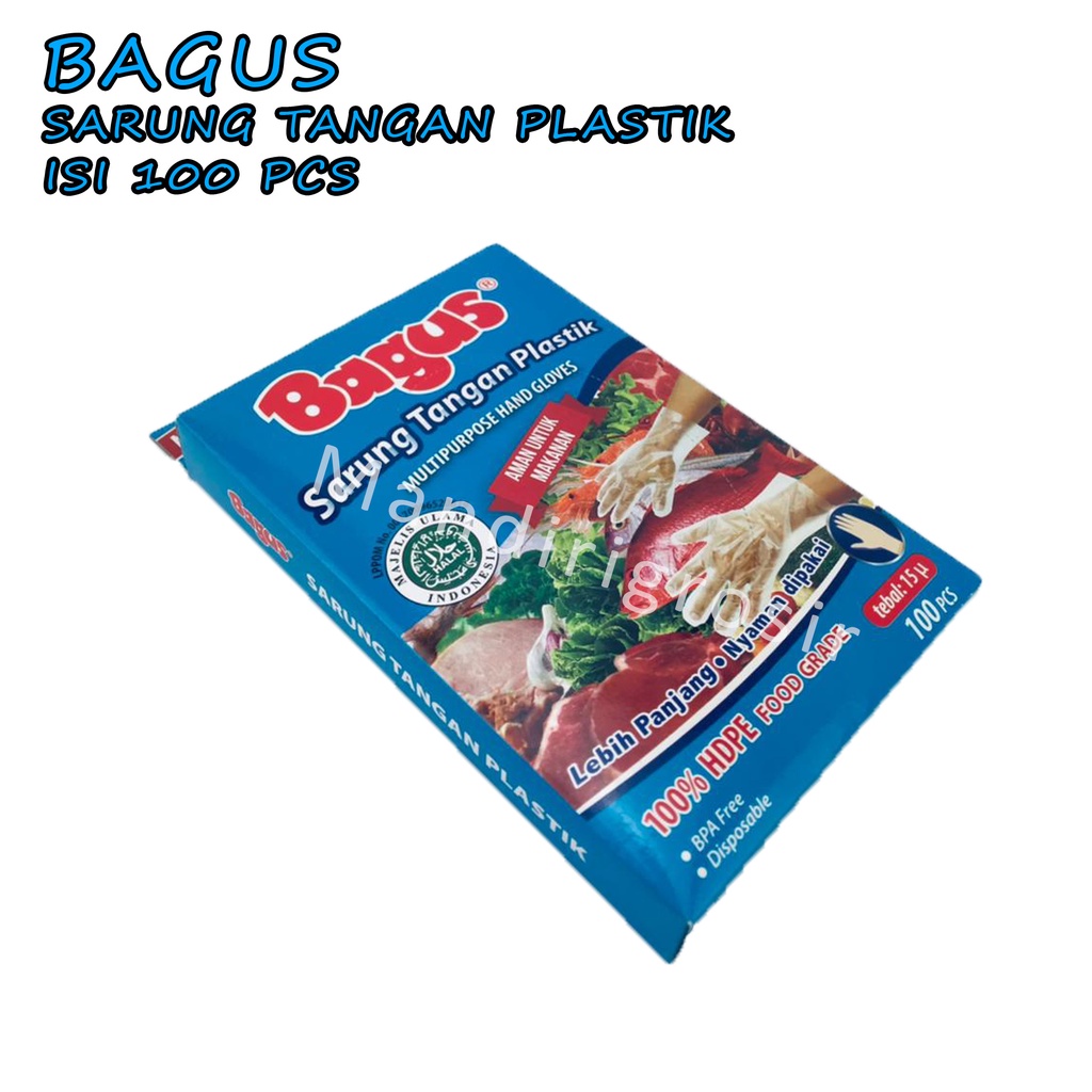 BAGUS  * SARUNG TANGAN PLASTIK * ISI 100 PCS