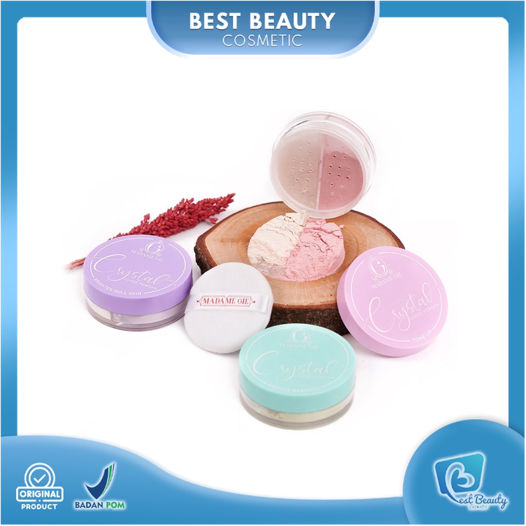 ★ BB ★ Madame Gie Crystal Loose Powder - MakeUp Bedak Tabur - 10gr