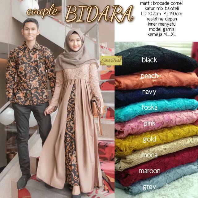 25+ Trend Terbaru Model Gamis Brokat Baju Couple Batik