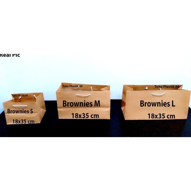 

(TERLARIS) Paperbag Coklat Polos Size Brownies Large (18X35 Cm)