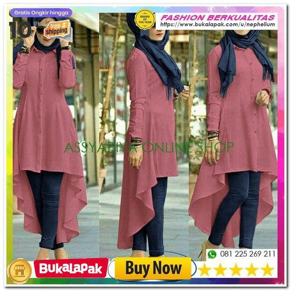 Tunik Isadora Tunik Saja Tunik Muslim Blouse Muslim Wanita