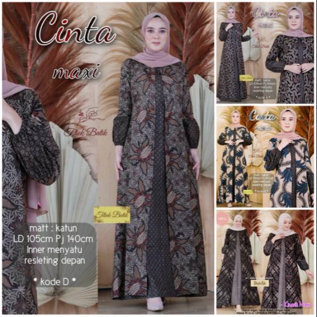 Gamis KINASHI MAXI DRESS BATIK ELEGAN