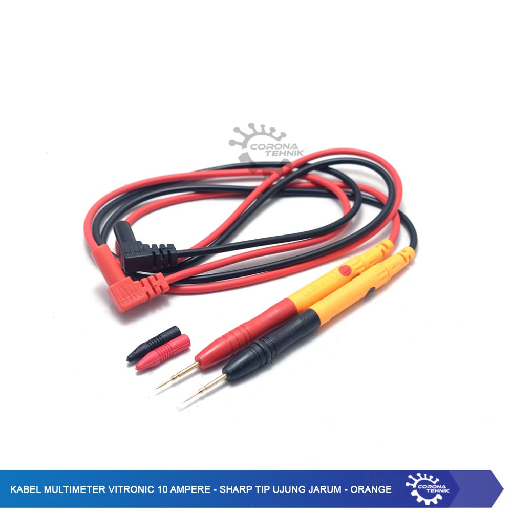 Sharp Tip Ujung Jarum - Orange - Kabel Multimeter Vitronic 10 Ampere