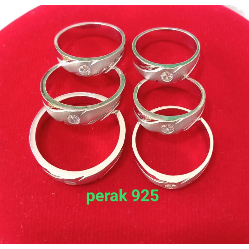 Cincin Dove ring mata 1, Perak 925, Sepuh Emas putih