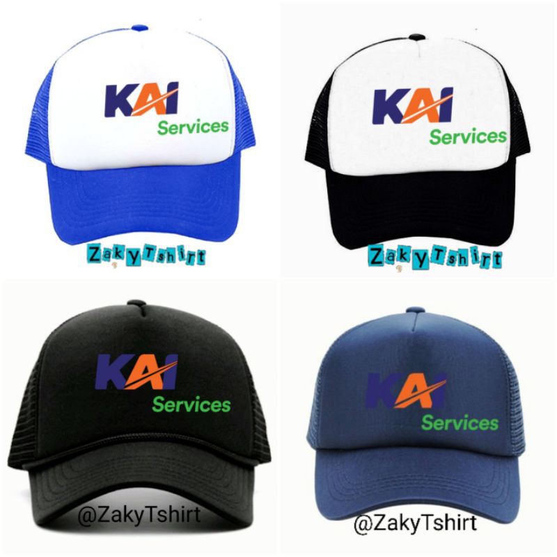 Topi Jaring Truker Logo KAI Servises