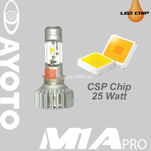 Lampu motor depan LED AYOTO M1A H6 AC DC motor bebek matic AC DC