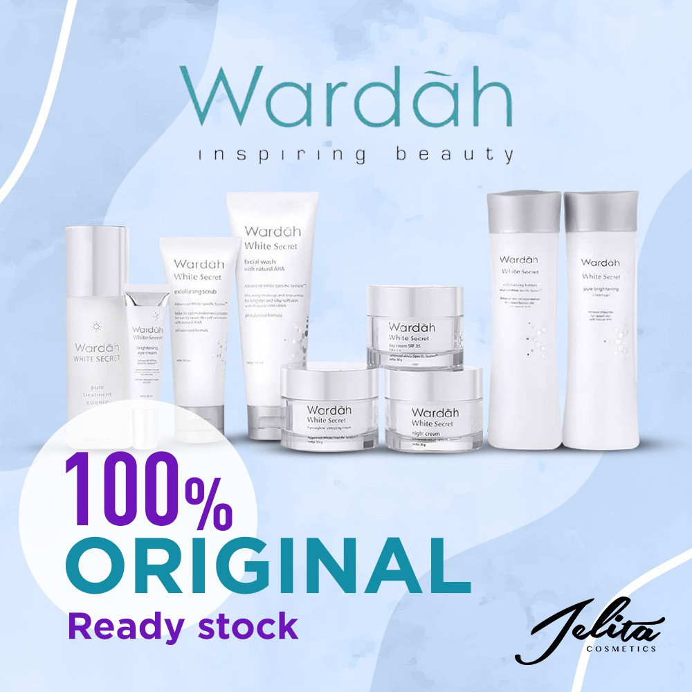 Jelita Cosmetic - Wardah Crystal Secret Series | Day &amp; Night Cream | Cleanser | Toner | Cleansing Gel