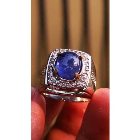 Blue sapphire srilanka oval cabochon + memo