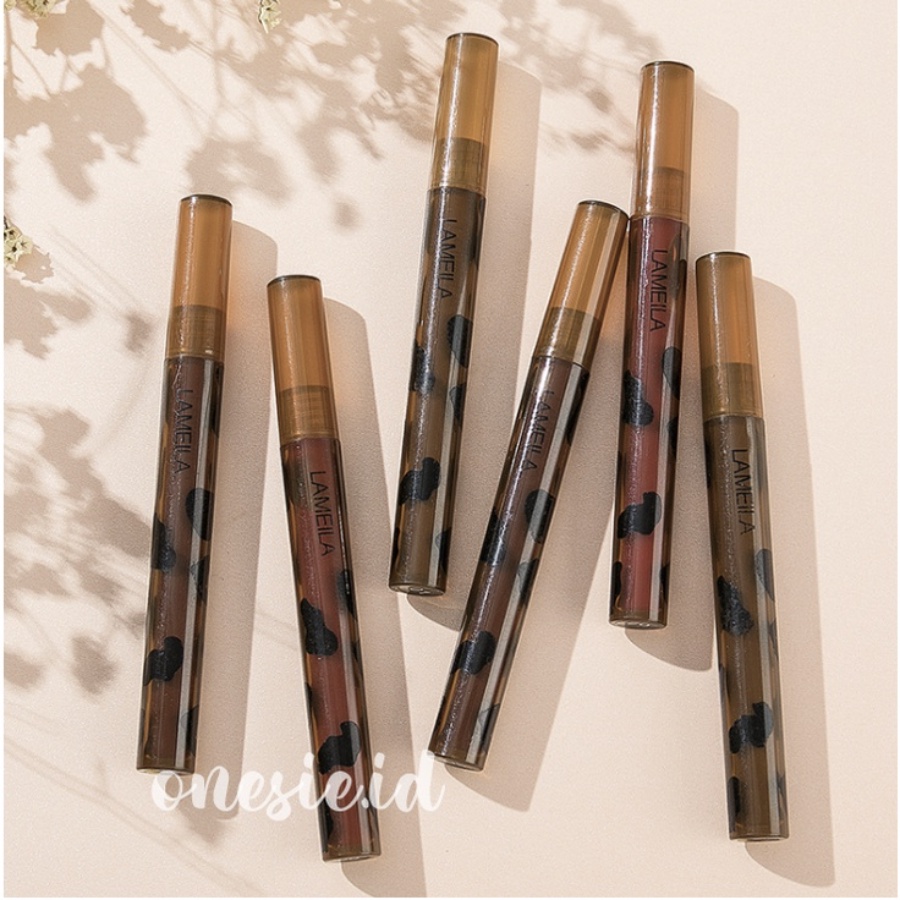 LAMEILA Leopard Lip Glaze Lipstik Pewarna Bibir Lipstik LA094