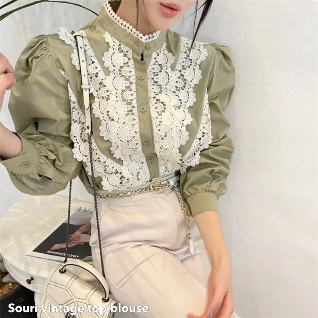 Souri vintage top blouse -Thejanclothes