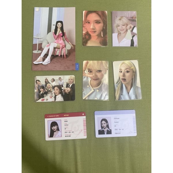 Twice - Formula of Love Photocard, Scientist ID, Scratch Card, Index Paper (Jungyeon, Sana, Chaeyong