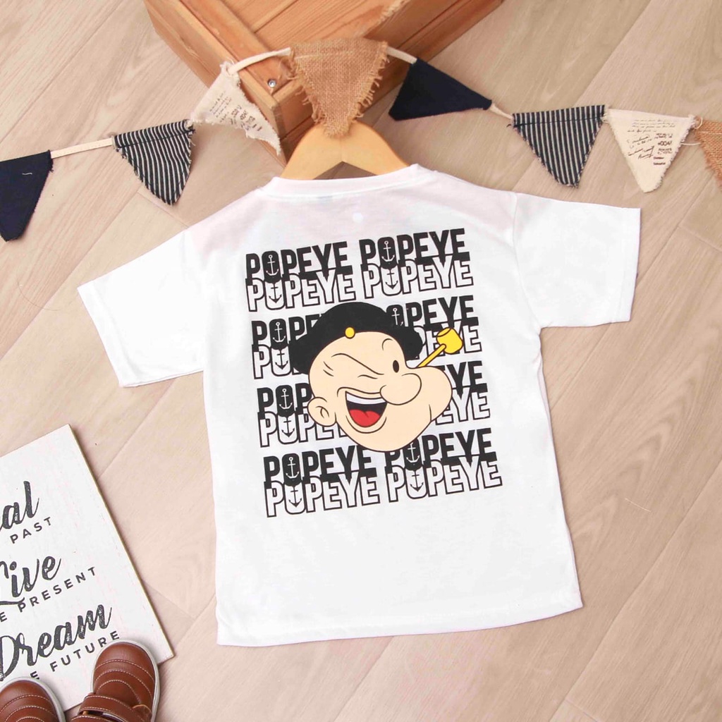 Jikialiang - KAOS ANAK LAKI LAKI &amp; PEREMPUAN USIA 1-8 TAHUN GAMBAR POPEYE