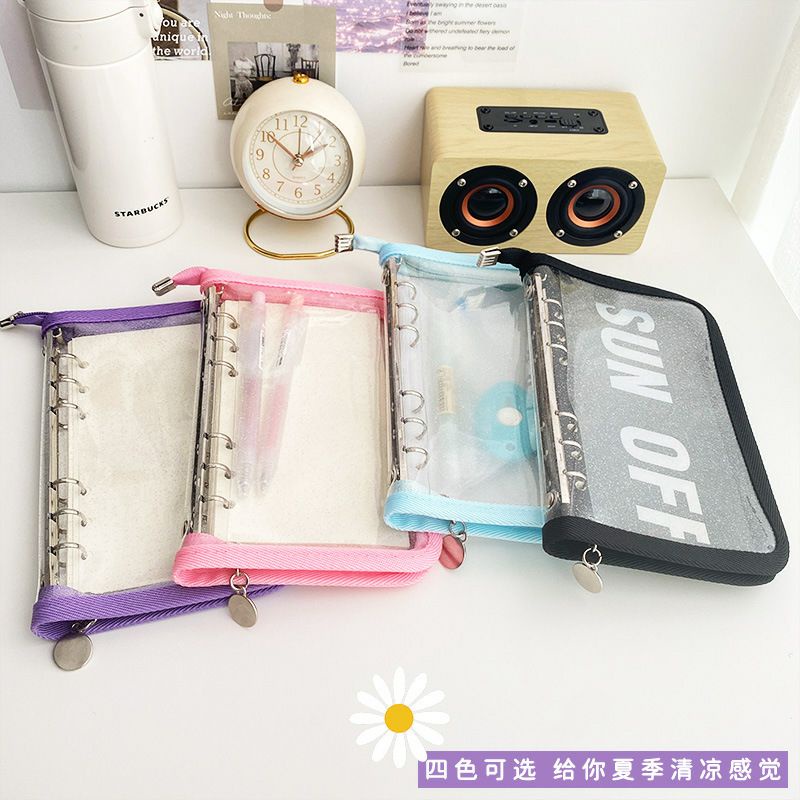 

Binder Zipper Glitter 6 Ring A6 Buku Cover Notebook