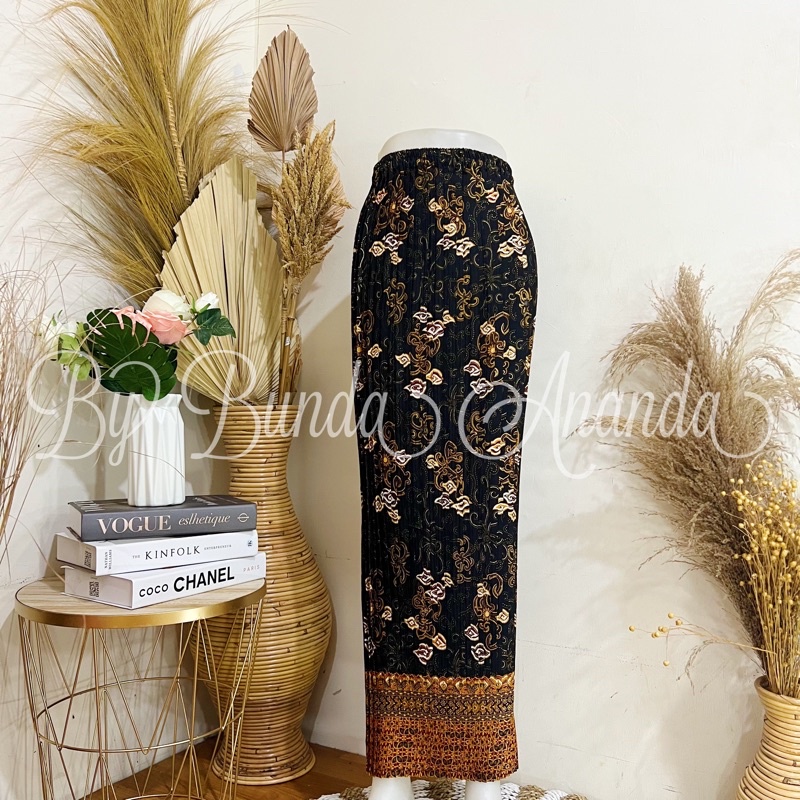 Rok Batik Plisket Fit S - JUMBO All Size-Megamendung