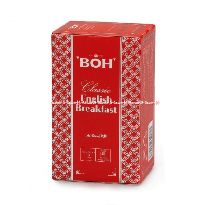 Boh Classic English Breakfast 20bags Classic Tea Teh Klasik Teh Celup Rasa Teh Original B.O.H Break Fast Kemasan Warna Merah