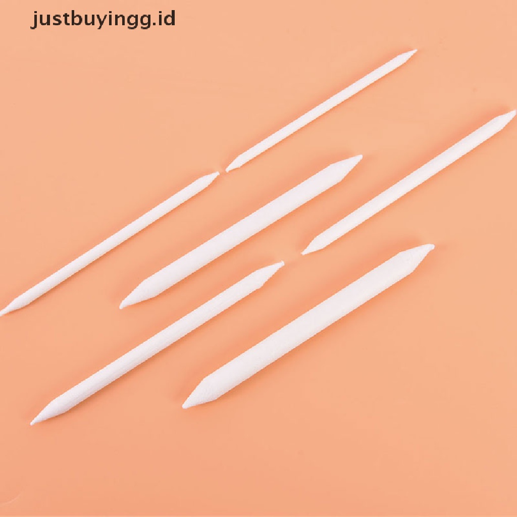 (Justbuyingg.Id) 6pcs / Set Stik Blending Tortillon Warna Putih Untuk Sketsa / Gambar