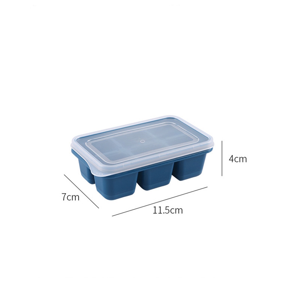 3 Buah 6 Lubang Cube Ice Tray Kotak Cetakan Silikon | Set Alat Pembuat Es