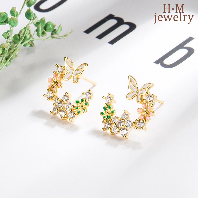 Butterfly Anting Tusuk Bentuk Kupukupubunga Untuk Wanita 2022 Lux