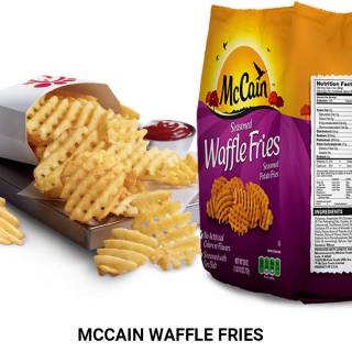 1 Kg Waffle Fries, Kentang Goreng Renyah berbumbu rasa