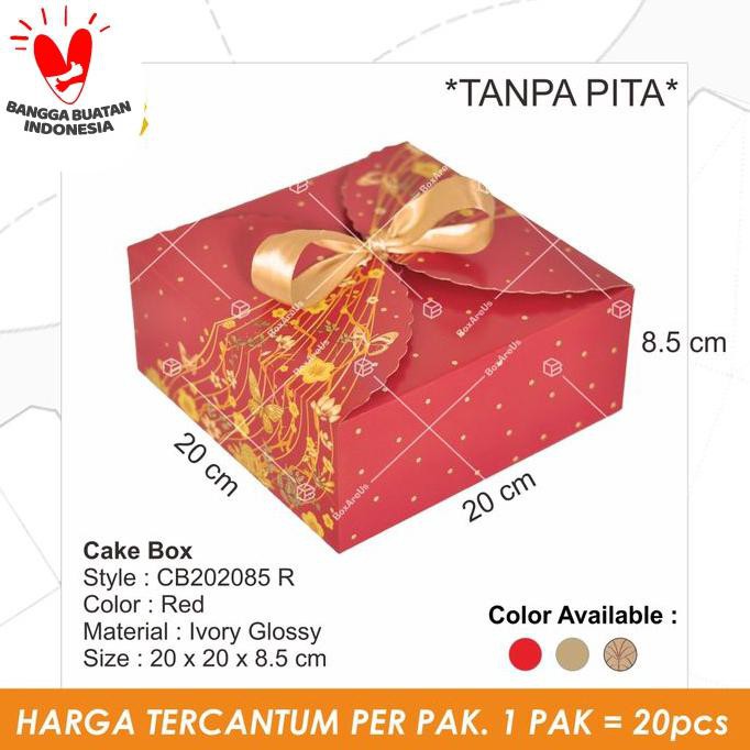 

Buruan Serbu] Cb202085 - Cake Box, Mooncake, Dus, Packaging, Kotak - Red