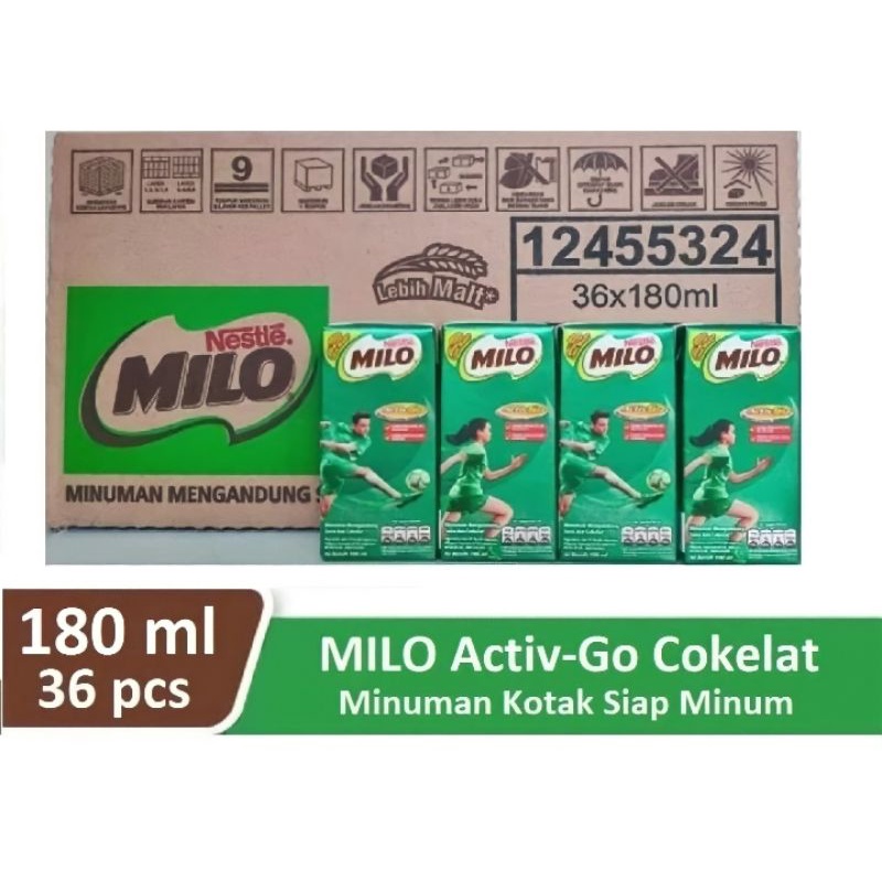 

Milo active go 180ml 1 dus isi 36/Susu Milo/Milo uht 180ml