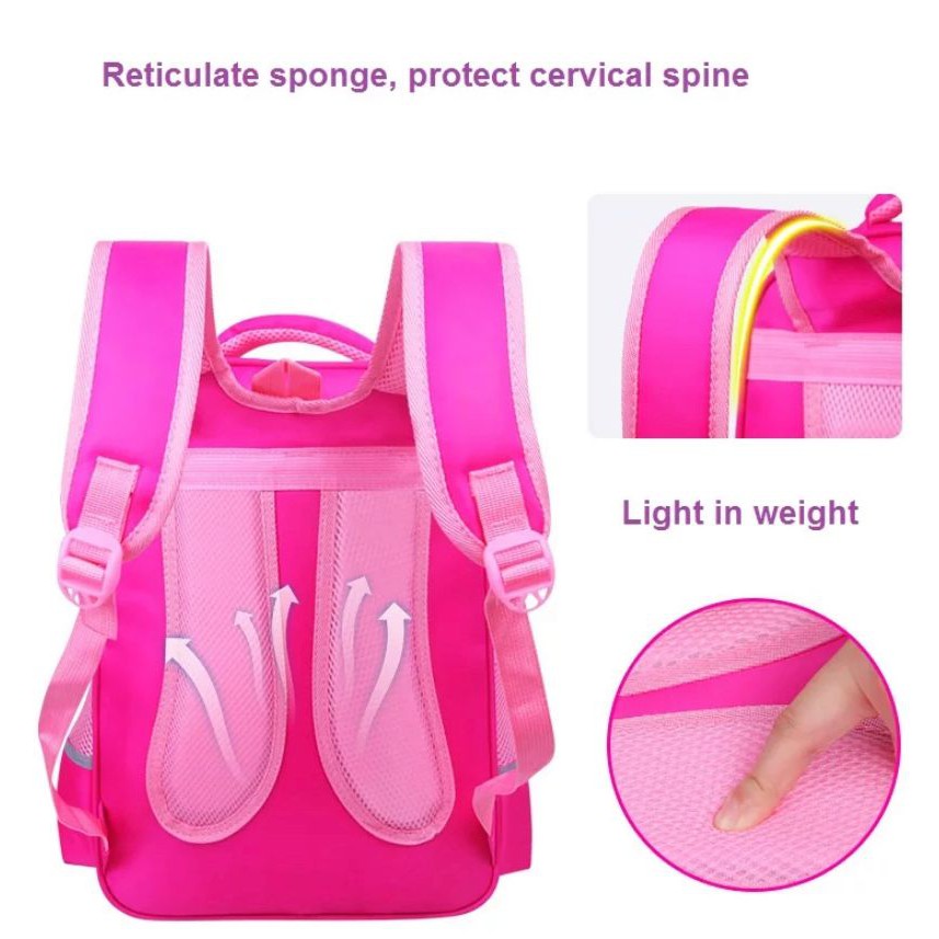 Tas Sekolah SD Ransel Anak Perempuan Karakter Timbul Tas Anak Import 3D Emboss Waterproof