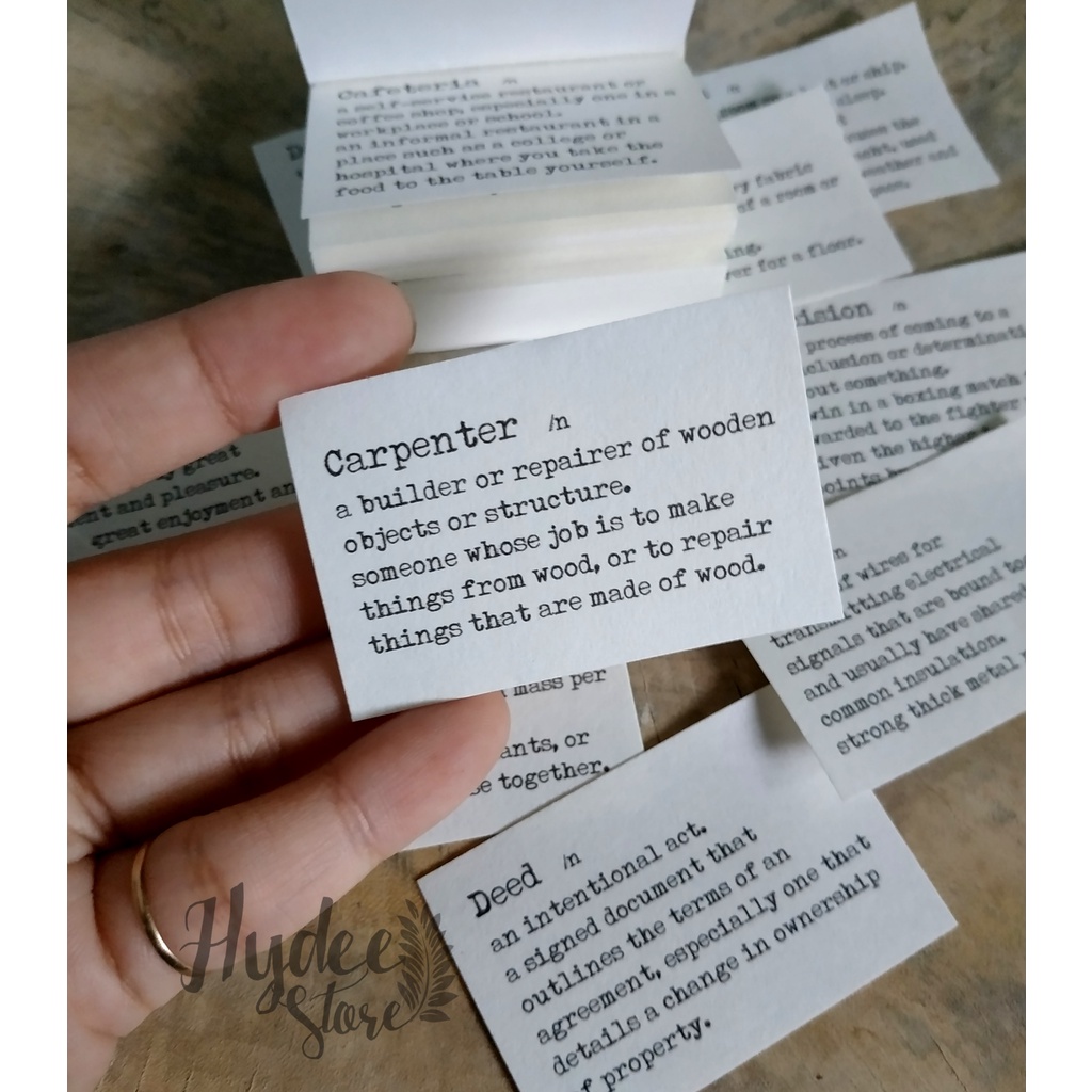 

5-10pcs Kertas kata kamus dictionary paper vintage paper quote paper for journaling scrapbook/journal kit/ K-KK-100