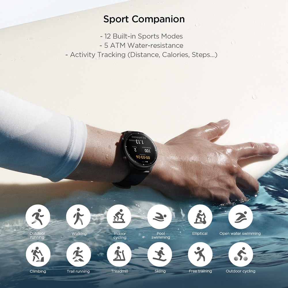 Amazfit GTR 2 Fitness Smartwatch | International Version (Garansi Resmi 1 Tahun)