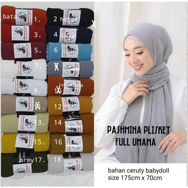 PASHMINA PLISKET FULL UMAMA SCRAF