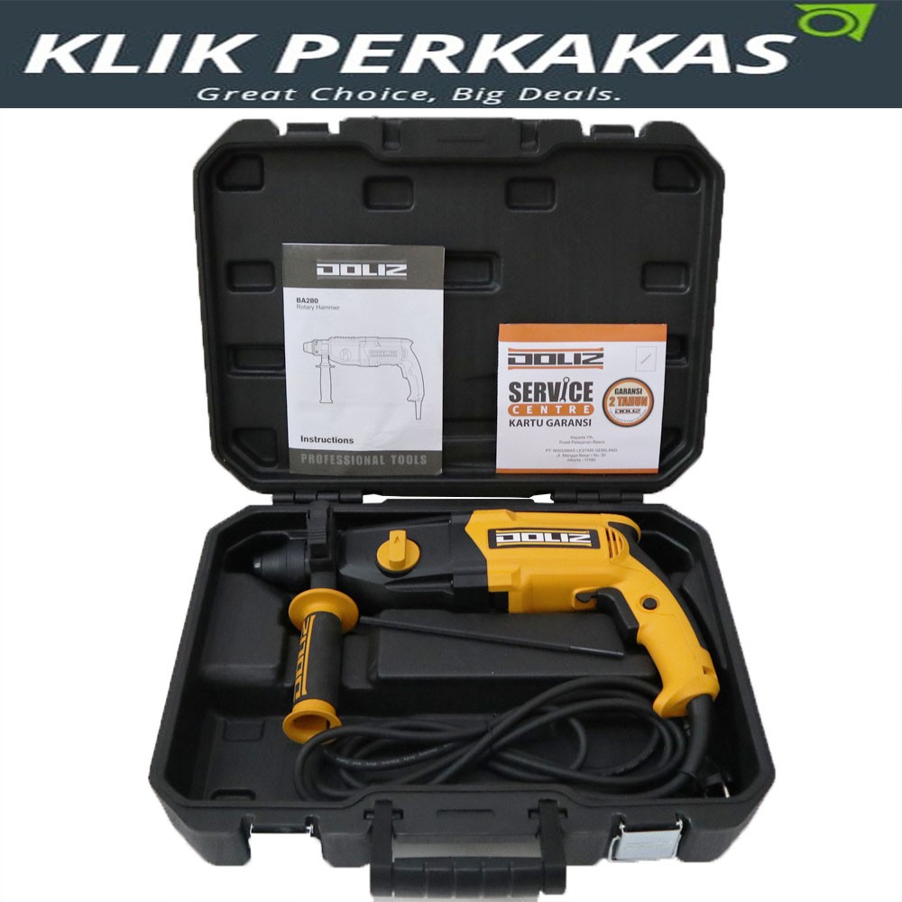 DOLIZ BA280 ROTARY HAMMER DRILL / MESIN BOR BETON DOLIZ BA 280 / MESIN BOR BOBOK BETON DOLIZ BA280