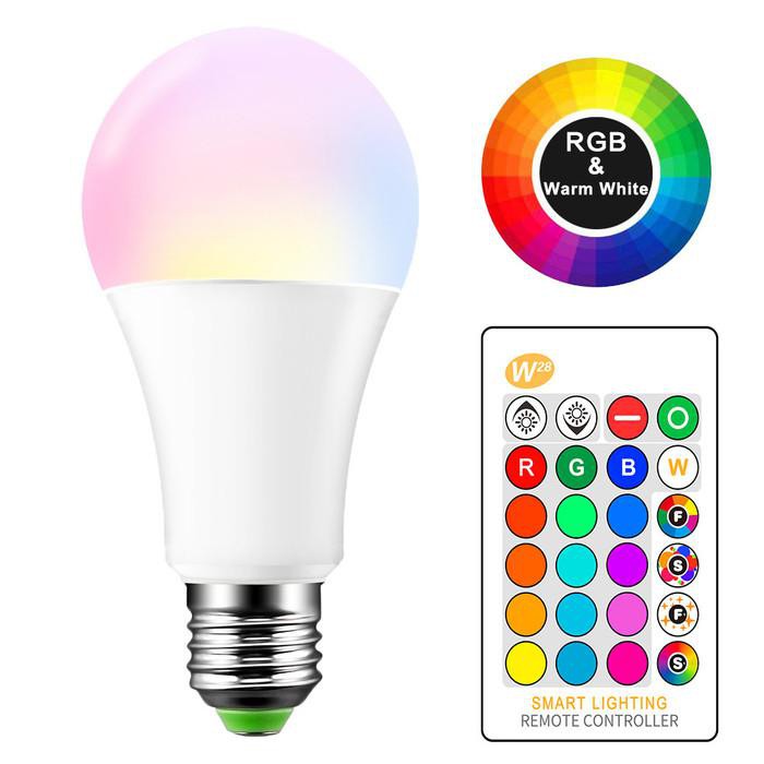 

PROMO - BONDA Lampu Bohlam RGB dengan Remote Control E27 10W - B5 - White
