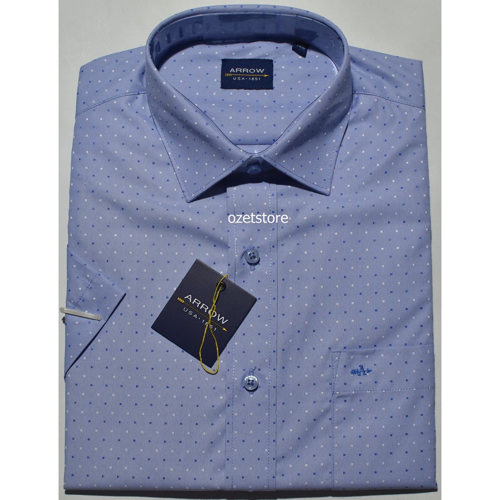 Kemeja Pria Formal Lengan Pendek ARROW Biru Reguler KAR27 ORIGINAL