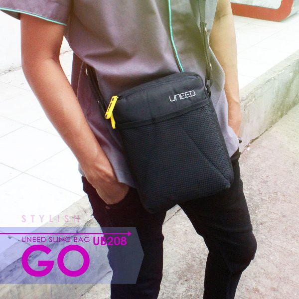 Uneed GO Tas Selempang Pria  Tas Sling Bag Water Resistant - UB208