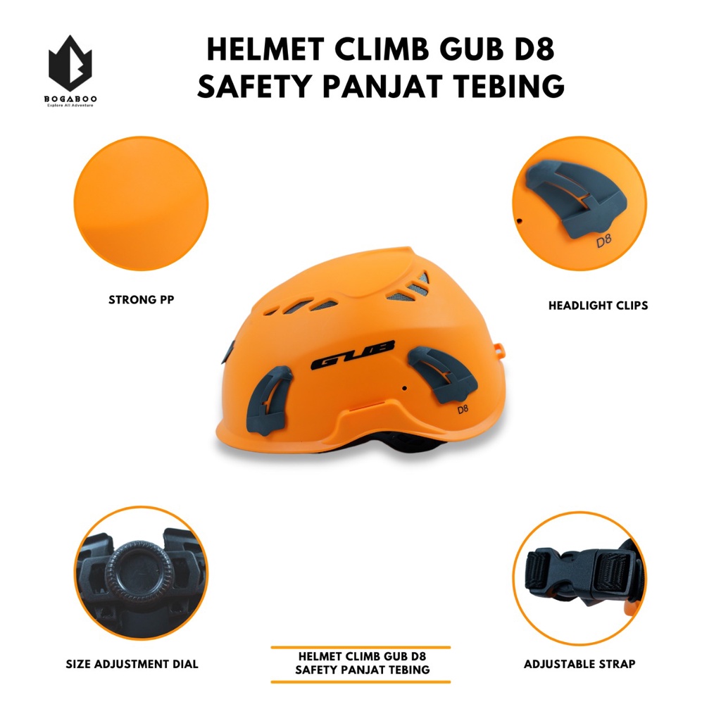BISA COD Helmet Climbing GUB D8 Helm Safety Panjat Climbing Proyek Sar Rescue Mountaineering Outdoor