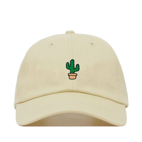 Topi Baseball Bordir Motif Cactus Ring Besi Simple and Trendy Style Kualitas Premium