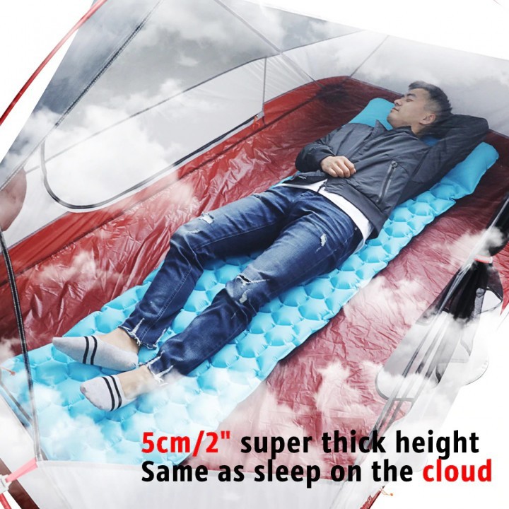 HITORHIKE Inflatable Sleeping Pad and Pillow Air Mattress Camping Mat