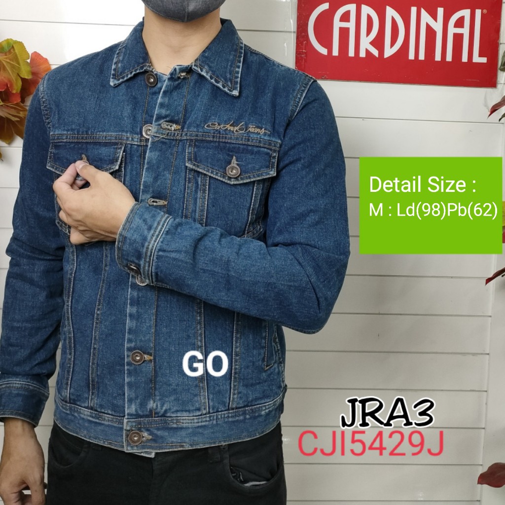 gosJRA CARDINAL JAKET JEANS Cowok Outwerwear Pria Outdoor Jaket Cowok Bagus