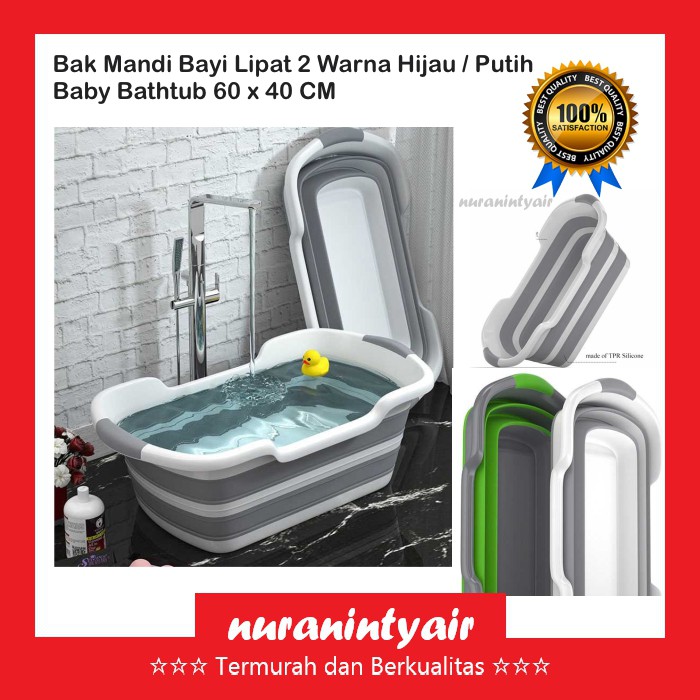 Bak Mandi Bayi Lipat Portable 60x40cm - Baby Bathtub Portable Foldable