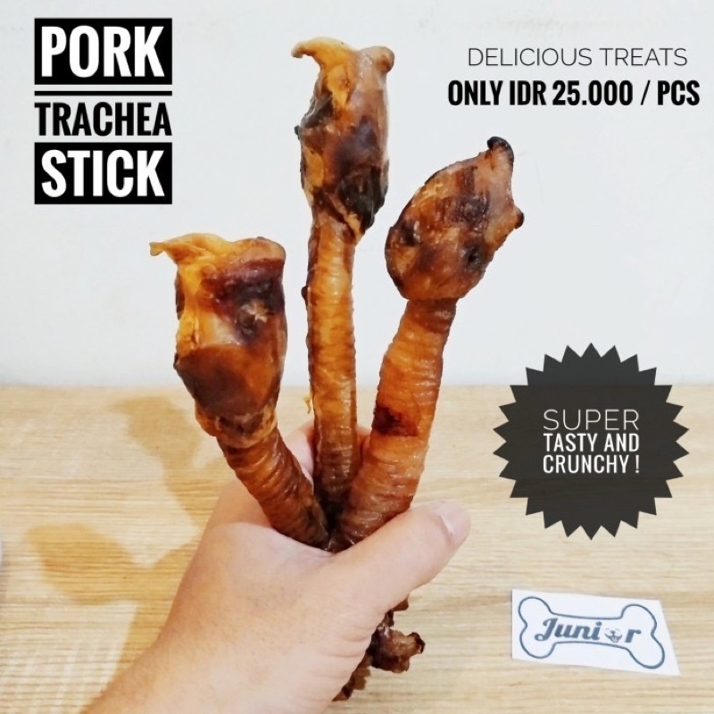 Pork Trachea Stick / Snack Tulang Muda Babi Panggang / Cemilan Anjing