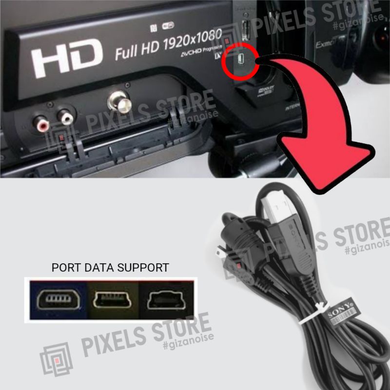 Kabel Data Sony MC1500 MC-1500 MC2500 SD1000 DCR HDR Dll Handycam Transfer File Usb
