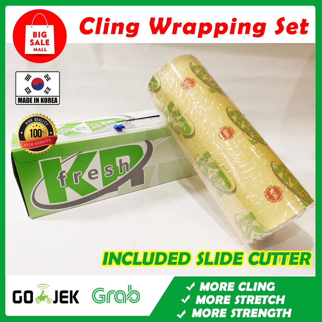 Plastik Wrap JUMBO FOOD GRADE Food Wrapping Makanan Sealer KR FRESH WARAP / SATUAN SET