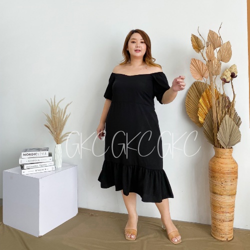 Noul Dress Pesta Jumbo | Korean Dress Big Size | Dress Wanita Jumbo | Dress Big Size | Dress Party B