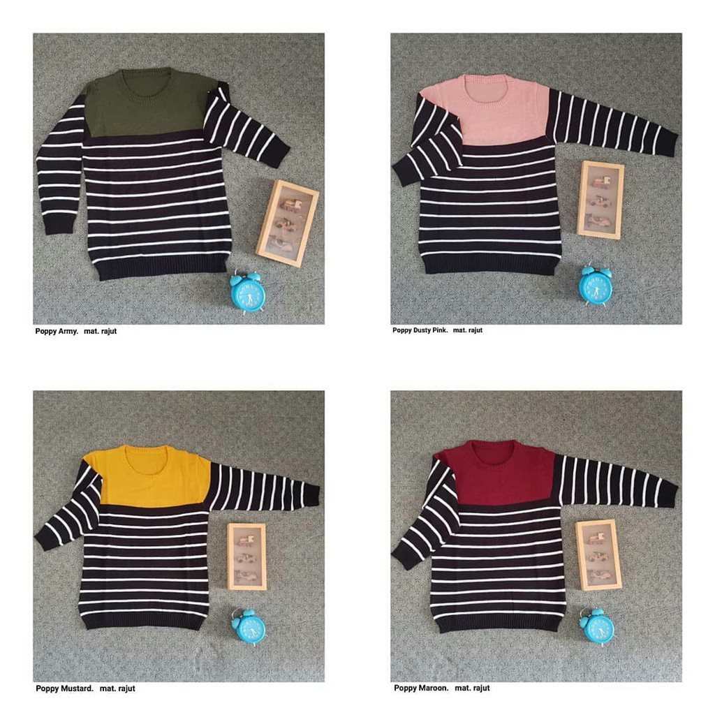 Atasan POPY Sweater Rajut - ATASAN RAJUT WANITA